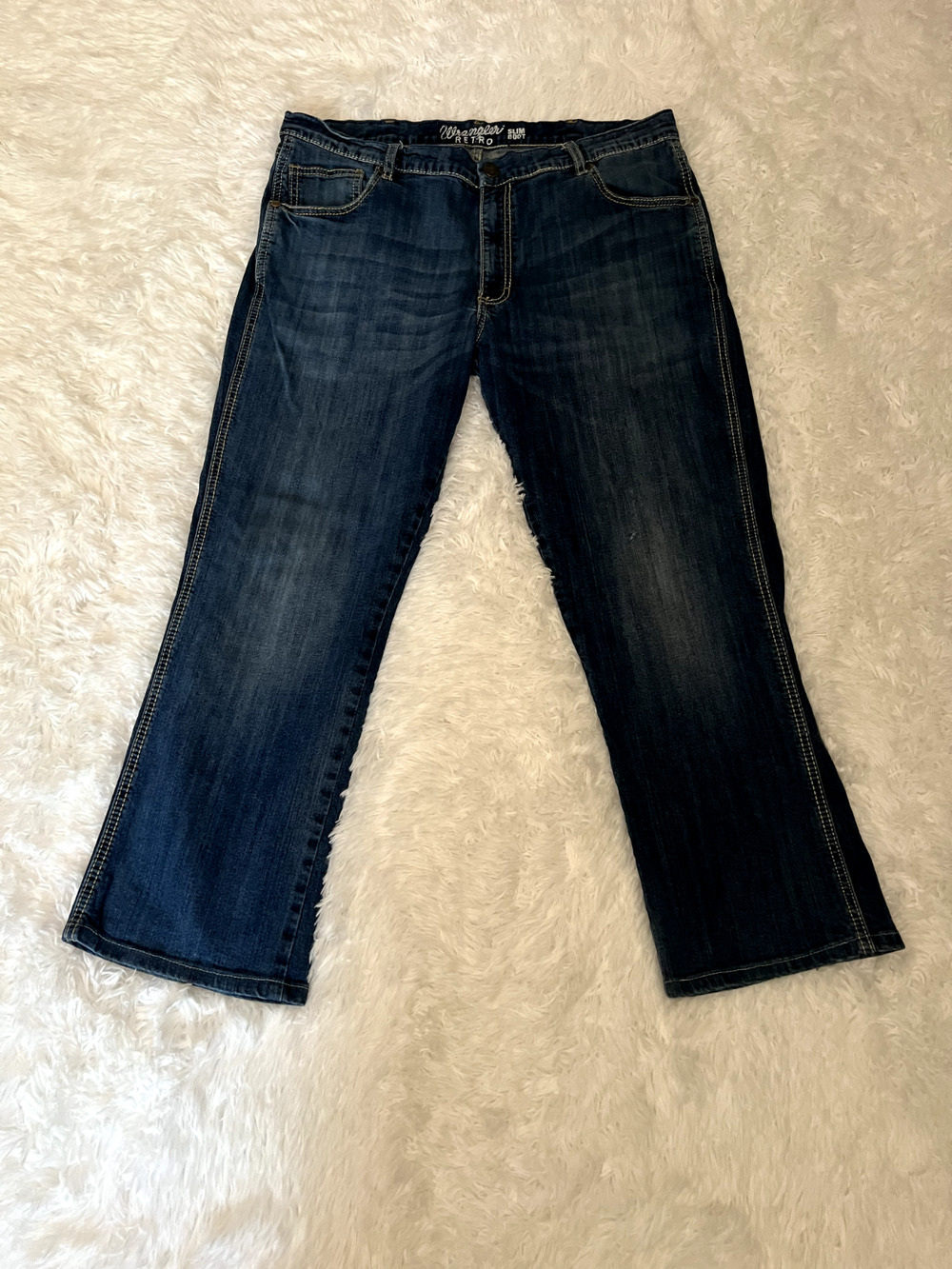 Men’s Vintage Wrangler Retro Blue Jean Size 36x32